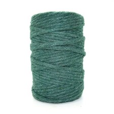 Premium Green Macrame Cord Twine, 50 m / 164 ft of 5 mm Natural Cotton (Reel)