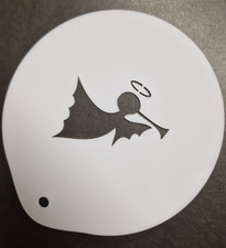 Christmas Angel Coffee Stencil Cappuccino Art Creative Barista Re-usable