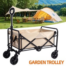Foldable Collapsible Camping Outdoor Garden Trolley Cart Wagon Truck Wheelbarrow