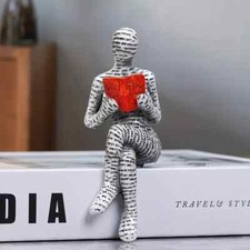 Woman Reading Book Shelf