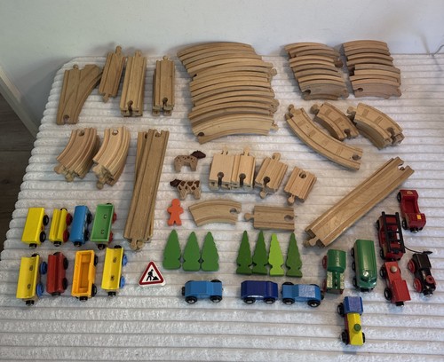 Brio wooden train track set - track, &