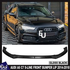 FOR AUDI A6 C7 S-LINE SALOON/AVANT FRONT BUMPER LIP SPOILER SPLITTER 2014-2018