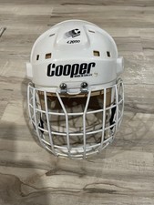 Vintage Cooper Hockey Helmet SK2000 White w/ VL50 Cage. All original