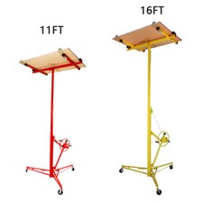16FT/11FT Lifter Drywall Tool Hoist Board Caster Foldable Plasterboard Lift
