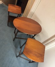 Antique Oval top Mahogany Nest of Three Tables Occasional coffee tables