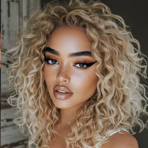 Ombre golden brown light - golden, to