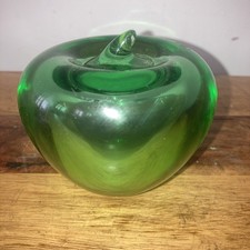 Green Glass Apple Ornament
