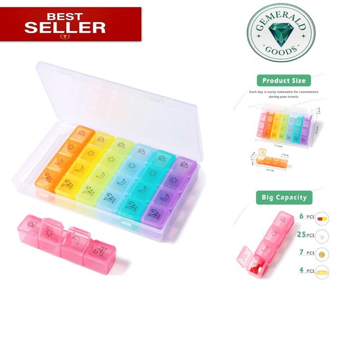Compact day pill box - box, 28