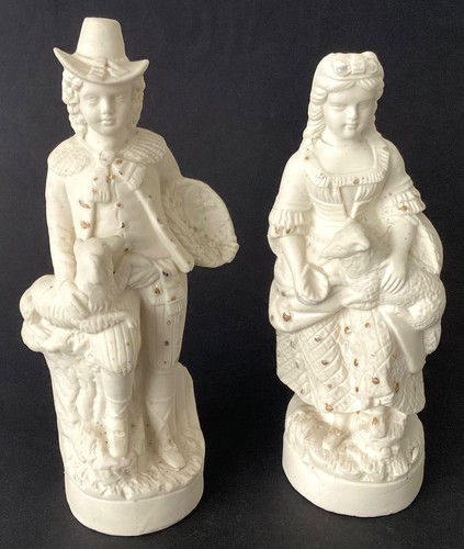 Antique pair parian - antique,