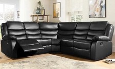 Roma  Black Corner Recliner