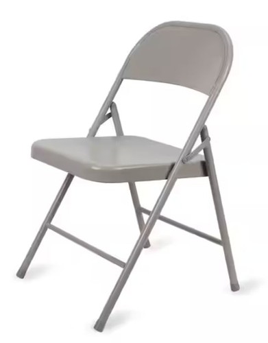 Steel folding chair - steel,