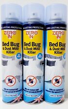 3x 300ml STV ZER968 Zero in Bed Bug Killer Spray & Dust Mite Killer Long Lasting