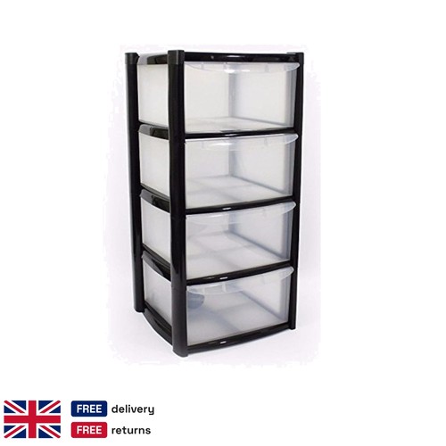 Drawer black plastic storage - 4,