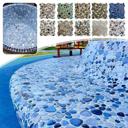 Ceramic pebble mosaic - ceramic, tiles