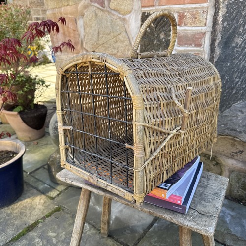 Vintage wicker basket pet - basket,