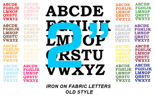 Iron die cut fabric letters - on,