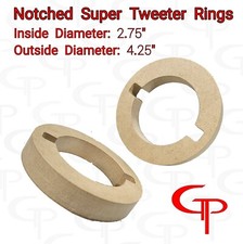 Notched Super Tweeter Door Pod Baffle (Pair) Speaker rings spacer GP Car Audio