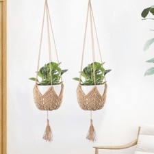 Sturdy Macrame Flower Pot Hanging Basket Hand Woven Plant Hanger  Wedding