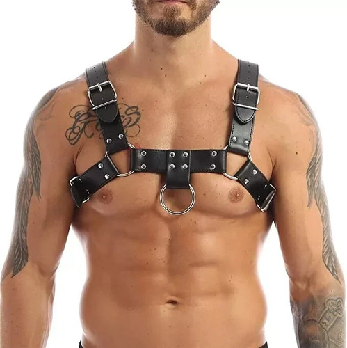 Men leather adjustable chest - men's,