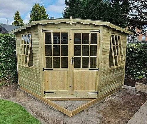10x10 corner house summerhouse - house,