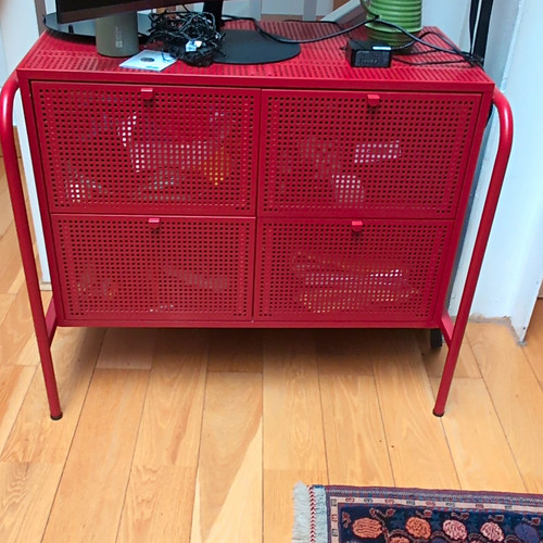Vintage nikkeby ikea red metal - nikkeby,