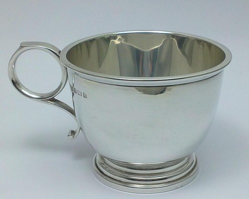 Antique sterling silver teacup - antique,