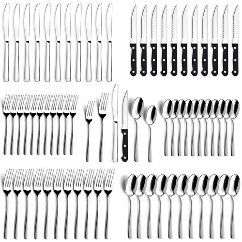 Bewos pieces silverware set - 72-pieces,
