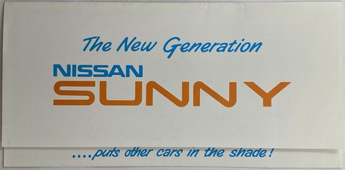 Nissan sunny market foldout - nissan,