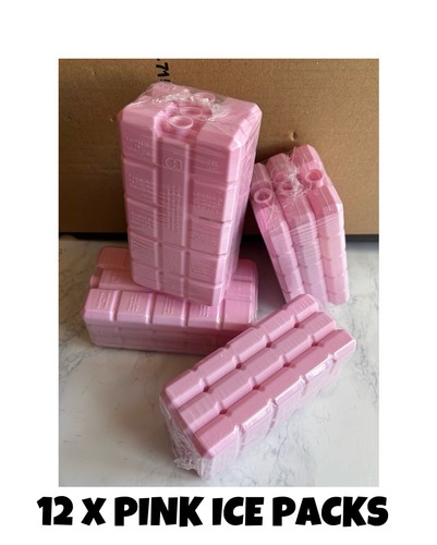 Reusable pink ice packs - 12,