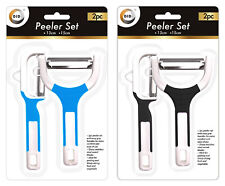 2PC Kitchen Peeler Slicer Set Fruit Vegetable Swivel Cutter Potato Peeling Tool