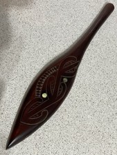 45cm MAORI CARVED WOODEN