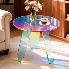 Round Iridescent Side Table