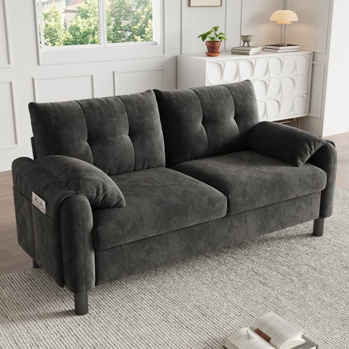 Seater sofa grey chenille - grey,