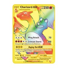 Pokemon Solid Metal Gold Cards Charizard Pikachu Vmax EX Mega Toploader Fan Art