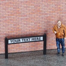 Model Railway Street Sign - OO Gauge Personalised Road Sign - 1:76 Hornby Scale
