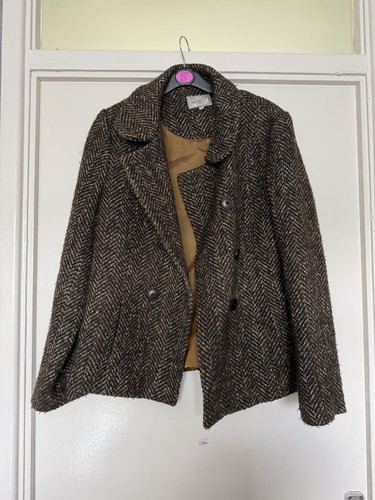 Vintage brown herringbone - vintage,