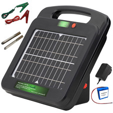 Solar Electric Fence Energiser 5Km 0.25J 11KV for Livestock Horses Pets Cattle