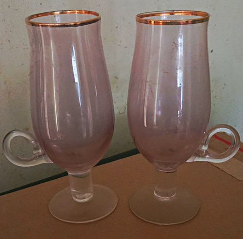 Set pink clear glass - of,