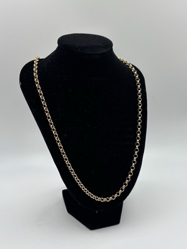 9ct yellow gold belcher chain - 9ct,