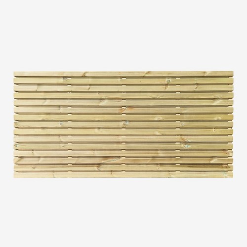 Double slatted fence - slatted, panel