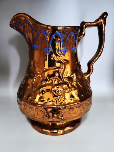 Large antique copper lustre - antique,