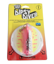 Luhr-Jensen Dipsy Diver Size 1 - 146g Pink Fire with Chrome Bottom UV Bright