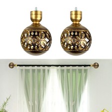 2x Hollow Curtain Rod Finials