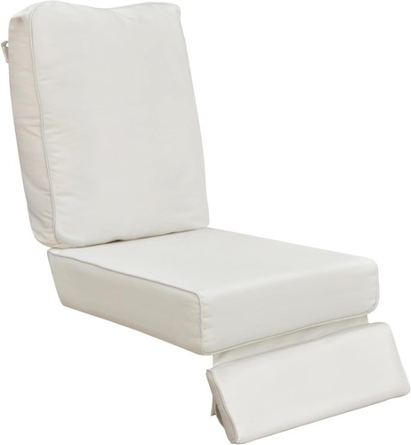 Cream outdoor recliner - outdoor,