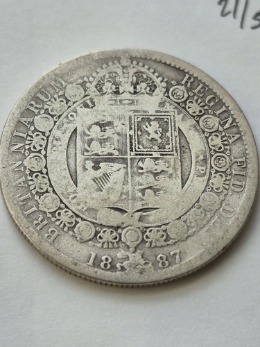 1887 queen victoria half crown - victoria,