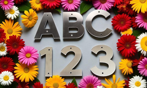 House door numbers 2mm brushed - numbers,