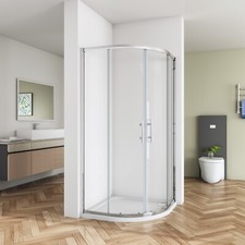 Quadrant Shower Enclosure  Walk In Corner Cubicle Glass Screen Door and Tray