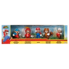 JAKKS Pacific Nintendo Super Mario Bros 2.5" Super Mario 5 Figures Set