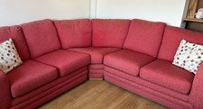 Red corner sofa