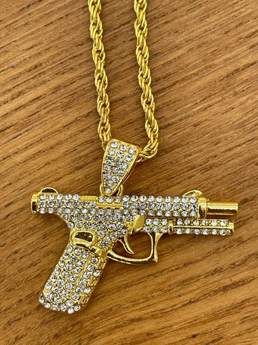 Iced pendant gold - iced,